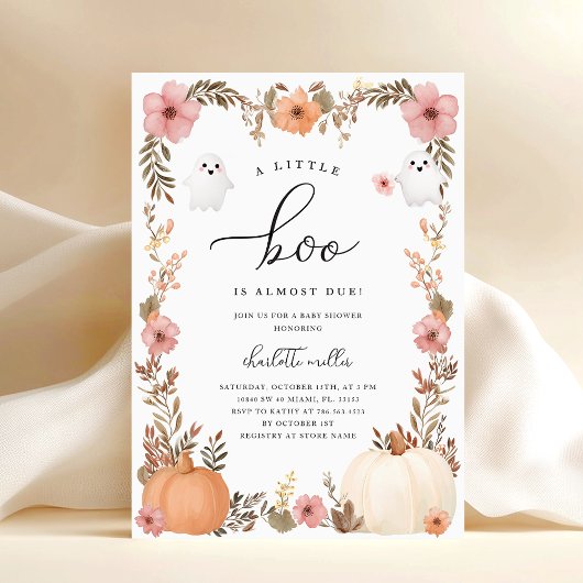 秋ハロウィーンベビーシャワー招待状 招待状