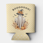 秋ハロウィーン幽霊とカボチャとヒマワリ 缶クーラー (裏面)