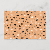 秋ハロウィーン幽霊カボチャの本ベビー エンクロージャーカード (裏面)