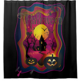 秋ハローウィンパーティ「トリックまたはトリート」 おもしろい シャワーカーテン
