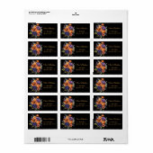 秋ハローエンブラックムーンこうもり幽霊 ラベル (フルシート)