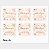 秋ハンドウィンド小さなかわいこちゃんパイ赤ちゃんシャワー スクエアシール (シート)