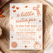 秋ハンドウィンド小さなかわいこちゃんパイ赤ちゃんシャワー 招待状