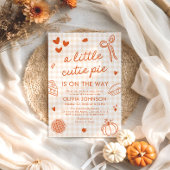 秋ハンドウィンド小さなかわいこちゃんパイ赤ちゃんシャワー 招待状