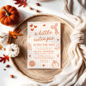 秋ハンドウィンド小さなかわいこちゃんパイ赤ちゃんシャワー 招待状