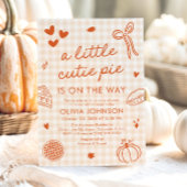 秋ハンドウィンド小さなかわいこちゃんパイ赤ちゃんシャワー 招待状