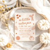 秋ハンドウィンド小さなかわいこちゃんパイ赤ちゃんシャワー 招待状