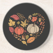 秋ハートコテージコーレパンプキンハート感謝祭 コースター (正面)