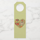 秋ハートコテージコーレパンプキンハート感謝祭 ボトルネックタグ (正面)