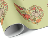 秋ハートコテージコーレパンプキンハート感謝祭 ラッピングペーパー (ロールコーナー)