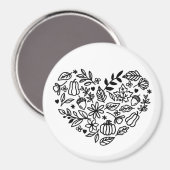 秋ハート マグネット (正面/裏面)