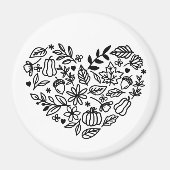 秋ハート マグネット (正面)