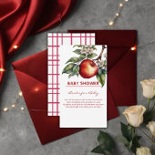 秋ハーベストアップルブランチフローラベビーシャワー エンクロージャーカード