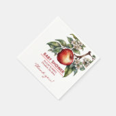 秋ハーベストアップルブランチフローラベビーシャワー スタンダードカクテルナプキン (角)