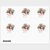 秋ハーベストアップルブランチフローラベビーシャワー ラウンドシール (シート)