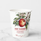 秋ハーベストアップルブランチフローラベビーシャワー 紙コップ (正面)