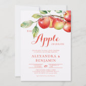 秋ハーベストアップルブランチCoedカップル赤ちゃんシャワー 招待状 (正面)