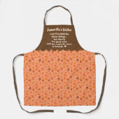 秋ハーベストオレンジリーフパーソナライズされた引用文 エプロン (正面)