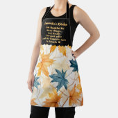 秋ハーベストオレンジリーフ引用文 パーソナライズされた エプロン (インサイチュ)