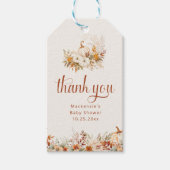 秋ハーベストカボチャ赤ちゃんシャワーありがとう好意 ギフトタグ (正面)