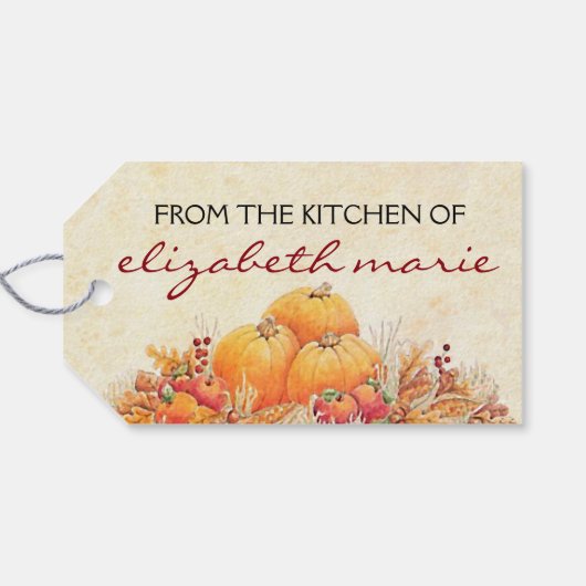 秋ハーベストカボチャ ギフトタグ (裏面横)
