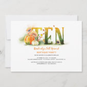 秋ハーベストパンプキンス10誕生日パーティーの招待状 招待状 (正面)