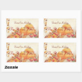 秋ハーベストパンプキンズキッチンから手作り 長方形シール (シート)