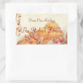 秋ハーベストパンプキンズキッチンから手作り 長方形シール (バッグ)