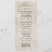 秋ハーベストパンプキンズヒマワリ結婚式 プログラム (裏面)