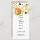 秋ハーベストパンプキンズヒマワリ結婚式 プログラム (正面/裏面)