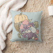 秋ハーベストパンプキンピーチ絵画ーズ装飾用クッション クッション (ブランケット)