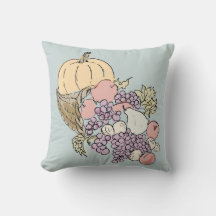 秋ハーベストパンプキンピーチ絵画ーズ装飾用クッション