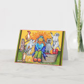 秋ハーベストファームアライグマ作りかかしカード カード (正面)