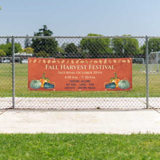 秋ハーベストフェスティバルイベントパンプキン 横断幕 (インサイチュ)