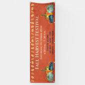 秋ハーベストフェスティバルイベントパンプキン 横断幕 (縦)