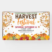 秋ハーベストフェスティバルバナーとqrコード 横断幕 (横)