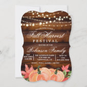 秋ハーベストフェスティバルパンプキン招待状 招待状 (正面)