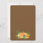 秋ハーベストフローラリースモノグラム結婚ズ 招待状 (裏面)