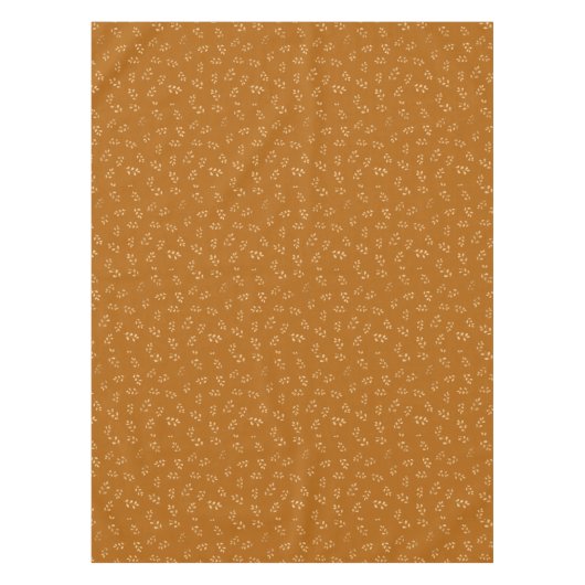 秋ハーベストブラウンフローラテーブルクロス テーブルクロス (正面)