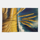 秋ハーベストプレーリー金ゴールドキッチンタオル キッチンタオル (横)