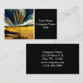 秋ハーベストプレーリー金ゴールド名刺 名刺 (正面/裏面)