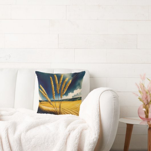 秋ハーベストプレーリ金ゴールド装飾用クッション クッション (ソファ)