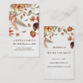 秋ハーベストプロダクツルーラルファームショップ 名刺 (正面/裏面)