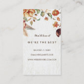 秋ハーベストプロダクツルーラルファームショップ 名刺 (裏面)