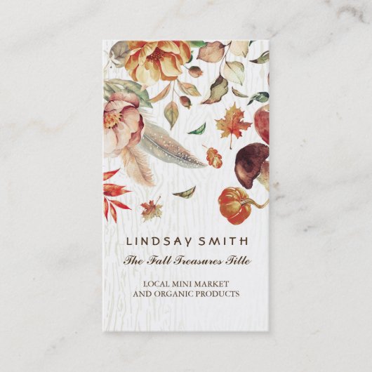 秋ハーベストプロダクツルーラルファームショップ 名刺 (正面)