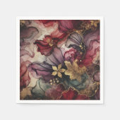 秋ハーベストワインアルコールインクデクページ紙 スタンダードカクテルナプキン (正面)