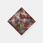 秋ハーベストワインアルコールインクデクページ紙 スタンダードカクテルナプキン (角)