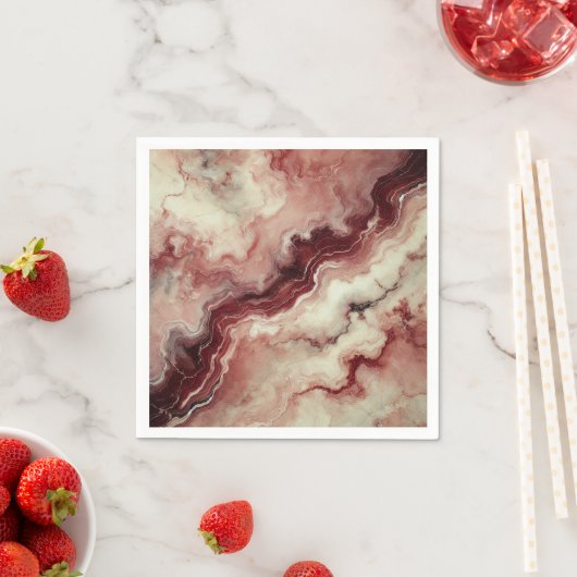 秋ハーベストワイン大理石テクスチャデカップナプキンズ スタンダードカクテルナプキン (インサイチュ)