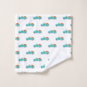 秋ハーベストヴィンテージブルートラック バスタオルセット (ウォッシュタオル)