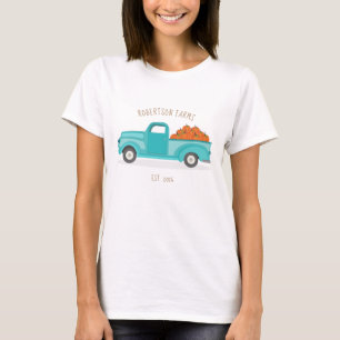 秋ハーベストヴィンテージブルートラック Tシャツ